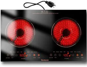 2 Burner Electric Cooktop 110v, 24 Inch Electric Stove Countertop & Built-in, Plug-in Electrics Cooktop, 8 Power Levels & 8 Functions, Touch Control, Safety Lock, Timer, 2000W, Orange 2 Burner Electric Cooktop 110v, 24 Inch Electric Stove Countertop & Built-in, Plug-in Electrics Cooktop, 8 Power Levels & 8 Functions, Touch Control, Safety Lock, Timer, 2000W, Orange