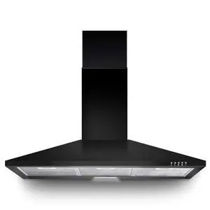 Range Hood 36 inch,Black Vent Hood with 450CFM & 3-Speed, Ducted/Ductless Convertible,Mesh Filters & Push Button Control for Stove Hood,Chimney-style Black Range Hood Wall Mount Range Hood 36 inch,Black Vent Hood with 450CFM & 3-Speed, Ducted/Ductless Convertible,Mesh Filters & Push Button Control for Stove Hood,Chimney-style Black Range Hood Wall Mount