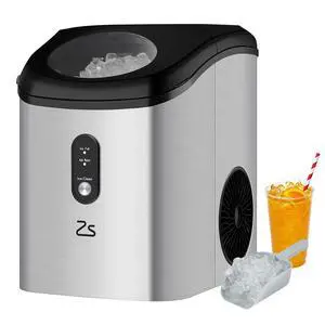 Nugget Ice Maker, Rapid Ice Making in 6-8min, 33lbs/24H, 1.1lb ice Basket Capacity,45db Noise Level, Auto-Cleaning,Food-Grade Internal Plastic,Water Shortage and Water Full Reminder Nugget Ice Maker, Rapid Ice Making in 6-8min, 33lbs/24H, 1.1lb ice Basket Capacity,45db Noise Level, Auto-Cleaning,Food-Grade Internal Plastic,Water Shortage and Water Full Reminder