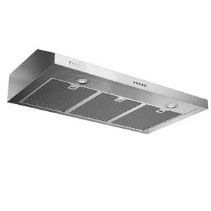 Under Cabinet Range Hood 36 Inch, 1200 CFM Dual-Motor Kitchen Vent with LED Lights, Button Control, Ducted Vent Hood, Reusable 5-Layer Aluminum Filters, Stainless Steel Under Cabinet Range Hood 36 Inch, 1200 CFM Dual-Motor Kitchen Vent with LED Lights, Button Control, Ducted Vent Hood, Reusable 5-Layer Aluminum Filters, Stainless Steel
