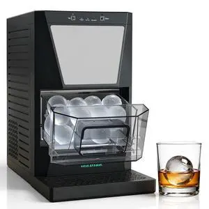 Ice Maker, 2" Clear Sphere Ice Machine, 2 Ice Balls in 60Mins 40 pcs/Day Ice Ball Maker, Ice Makers Countertop with Self-Cleaning for Whiskey, Bourbon, Brandy, Rum, Gift (Black) Ice Maker, 2" Clear Sphere Ice Machine, 2 Ice Balls in 60Mins 40 pcs/Day Ice Ball Maker, Ice Makers Countertop with Self-Cleaning for Whiskey, Bourbon, Brandy, Rum, Gift (Black)