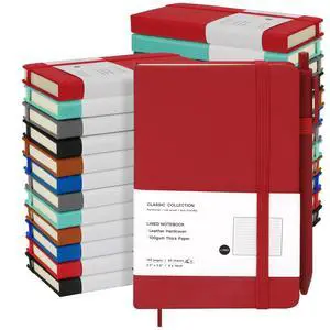 24 Pack A6 Pocket Small Notebook with 24 Pens Bulk Classic Hardcover Leather Journal Set with Pen Holder for Men Women Writing, Office, Home, School, Business, 100GSM, 3.5 x 5.5, Multicolor 24 Pack A6 Pocket Small Notebook with 24 Pens Bulk Classic Hardcover Leather Journal Set with Pen Holder for Men Women Writing, Office, Home, School, Business, 100GSM, 3.5 x 5.5, Multicolor
