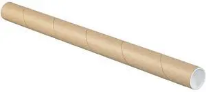 Kraft Mailing Tubes with Caps, 1 1/2" x 48", Pack of 50, for Shipping, Storing, Mailing, and Protecting Documents, Blueprints and Posters Kraft Mailing Tubes with Caps, 1 1/2" x 48", Pack of 50, for Shipping, Storing, Mailing, and Protecting Documents, Blueprints and Posters