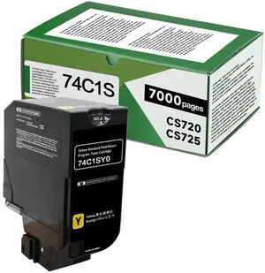 74C1SY0 Yellow Compatible 7000 Pages Toner Cartridge High Yield | Replacement for Lexmark 74C1SK0 74C1SC0 74C1SM0 74C1SY0 for CS725 CX725 CS720 Printer 74C1SY0 Yellow Compatible 7000 Pages Toner Cartridge High Yield | Replacement for Lexmark 74C1SK0 74C1SC0 74C1SM0 74C1SY0 for CS725 CX725 CS720 Printer