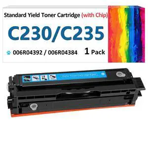 for Xerox C235 C230 Cyan Toner Cartridge (with Chip),Replacement 006R04392 High-Yield Cartridges Compatible with Xerox C230DNI/C235DNI Color Multifunctional Printer 006R04384 Ink Cartridge (Cyan) for Xerox C235 C230 Cyan Toner Cartridge (with Chip),Replacement 006R04392 High-Yield Cartridges Compatible with Xerox C230DNI/C235DNI Color Multifunctional Printer 006R04384 Ink Cartridge (Cyan)