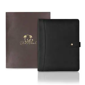 Genuine Leather Portfolio Sleek Black Professional Organizer & Resume Folder, Antique Leather Business Document Padfolio with Writing Pad, Ideal Gift for Men & Women Genuine Leather Portfolio Sleek Black Professional Organizer & Resume Folder, Antique Leather Business Document Padfolio with Writing Pad, Ideal Gift for Men & Women
