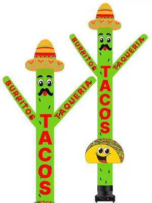 20ft Tacos Air Inflatable Dancer Puppet with Sombrero Hat - Eye-Catching Taco Burritos & Taqueria Advertising for Mexican Restaurants Events Promotions Durable Colorful Sky Tubeman (Without Blower) 20ft Tacos Air Inflatable Dancer Puppet with Sombrero Hat - Eye-Catching Taco Burritos & Taqueria Advertising for Mexican Restaurants Events Promotions Durable Colorful Sky Tubeman (Without Blower)