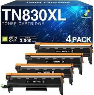TN830XL Black Toner Cartridge Compatible for Brother TN830 TN-830XL 830 TN830XL Toner Black for Brother Printer DCP-L2640DW HL-L2460DW HL-l2405W MFC-L2820DW HL-L2400D HL-L2480DW Printer (4 Pack) TN830XL Black Toner Cartridge Compatible for Brother TN830 TN-830XL 830 TN830XL Toner Black for Brother Printer DCP-L2640DW HL-L2460DW HL-l2405W MFC-L2820DW HL-L2400D HL-L2480DW Printer (4 Pack)