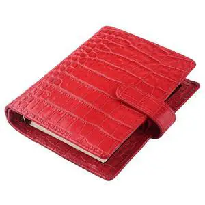 Budget Binder,Leather Rings Planner, 6-Ring Pocket Organizer Notebook Cover (Croco-Red) Budget Binder,Leather Rings Planner, 6-Ring Pocket Organizer Notebook Cover (Croco-Red)