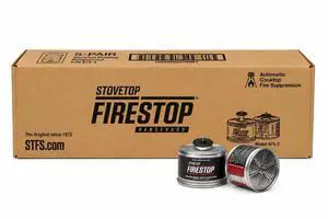 Rangehood® Fire Suppressor Automatic StoveTop Fire Suppressor for Residential Kitchen Safety Non-Toxic Fire Suppression System (1 Case - 5 Pairs) Rangehood® Fire Suppressor Automatic StoveTop Fire Suppressor for Residential Kitchen Safety Non-Toxic Fire Suppression System (1 Case - 5 Pairs)