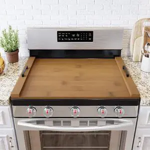 Noodle Board Stove Kitchen Cover with Handles, Top Covers for Gas Burners and Electric Stove, Oven Decor Accessories Wood Tray for Countertop, Brown Bamboo Noodle Board Stove Kitchen Cover with Handles, Top Covers for Gas Burners and Electric Stove, Oven Decor Accessories Wood Tray for Countertop, Brown Bamboo