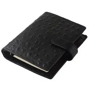 Budget Binder,Leather Rings Planner, 6-Ring Pocket Organizer Notebook Cover (Ostrich-Black) Budget Binder,Leather Rings Planner, 6-Ring Pocket Organizer Notebook Cover (Ostrich-Black)