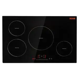 Electric Cooktop, 4 Burners, 30'' Induction Stove Top, Built-in Magnetic Cooktop 7500W, 9 Heating Level Multifunctional Burner, LED Touch Screen w/Child Lock & Over-Temperature Protection Electric Cooktop, 4 Burners, 30'' Induction Stove Top, Built-in Magnetic Cooktop 7500W, 9 Heating Level Multifunctional Burner, LED Touch Screen w/Child Lock & Over-Temperature Protection