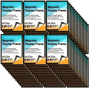 50 Pcs Magnetic Sign Holder 8.5 x 11 Self Adhesive Wall Mount Magnetic Document Paper Holder Display Picture Frame with Border and Clear PVC Front Cover for Office Wall Window Store 50 Pcs Magnetic Sign Holder 8.5 x 11 Self Adhesive Wall Mount Magnetic Document Paper Holder Display Picture Frame with Border and Clear PVC Front Cover for Office Wall Window Store