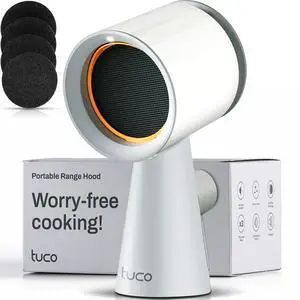 Portable Range Hood, Countertop Kitchen Exhaust Fan with 3 Speeds, 5-Layer Filter, Powerful Smoke Removal, Low Noise, Oil Cup, Air Purifier for Apartments, Dorms & Indoor BBQ Smokeless Grey Portable Range Hood, Countertop Kitchen Exhaust Fan with 3 Speeds, 5-Layer Filter, Powerful Smoke Removal, Low Noise, Oil Cup, Air Purifier for Apartments, Dorms & Indoor BBQ Smokeless Grey