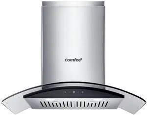 30 Inch Wall Mount Range Hood, 450 CFM Ductless/Ducted Convertible | 3-Speed Gesture Sensing &Touch Control Stainless Steel Kitchen Island Range Hood with Baffle Filters, 2 LED Lights 30 Inch Wall Mount Range Hood, 450 CFM Ductless/Ducted Convertible | 3-Speed Gesture Sensing &Touch Control Stainless Steel Kitchen Island Range Hood with Baffle Filters, 2 LED Lights