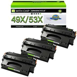Q5949X Q7553X 1320 Toner Cartridge Compatible for HP 49X 53X | Q5949X Q7553X Works with Laserjet 1320n 1320nw 3390 3392 M2727nf P2015dn P2015 P2014 P2010 Series Printer (Black,3 Pack) Q5949X Q7553X 1320 Toner Cartridge Compatible for HP 49X 53X | Q5949X Q7553X Works with Laserjet 1320n 1320nw 3390 3392 M2727nf P2015dn P2015 P2014 P2010 Series Printer (Black,3 Pack)