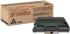 1 Pack SP 3400LA Black Toner Cartridge (with Chip) | Replacement for Ricoh SP 3400LA Work with Aficio SP 3400 3410 3500 3510 | 406464 1 Pack SP 3400LA Black Toner Cartridge (with Chip) | Replacement for Ricoh SP 3400LA Work with Aficio SP 3400 3410 3500 3510 | 406464