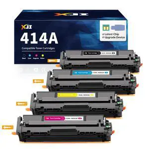 414A (with Chip) Compatible Toner Replacement for HP 414A Toner Cartridges 4 Pack 414X W2020A W2021A W2022A, for Color Laser Jet Pro MFP M479fdw M479fdn M479 M454dw M454dn M455dn Printer Ink 414A (with Chip) Compatible Toner Replacement for HP 414A Toner Cartridges 4 Pack 414X W2020A W2021A W2022A, for Color Laser Jet Pro MFP M479fdw M479fdn M479 M454dw M454dn M455dn Printer Ink