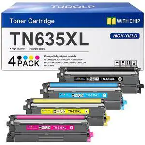 TN635XL Toner Cartridges 4 Pack Compatible for Brother mfc-l8930cdw toner | TN-635XL TN 635XL TN-635 for HL-L8570CDW HL-L8430CDW MFC-L8970CDW HL-L8430CDWT MFC-L8730CDW Ink Printer TN635XL Toner Cartridges 4 Pack Compatible for Brother mfc-l8930cdw toner | TN-635XL TN 635XL TN-635 for HL-L8570CDW HL-L8430CDW MFC-L8970CDW HL-L8430CDWT MFC-L8730CDW Ink Printer