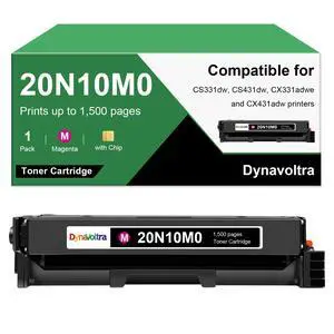 20N10M0 Magenta Toner Cartridge, with Chip, Standard Yield 1,500 Pages | Compatible for Lexmark CS331dw, CS431dw, CX331adwe, CX431adw Printers,1-Pack 20N10M0 Magenta Toner Cartridge, with Chip, Standard Yield 1,500 Pages | Compatible for Lexmark CS331dw, CS431dw, CX331adwe, CX431adw Printers,1-Pack