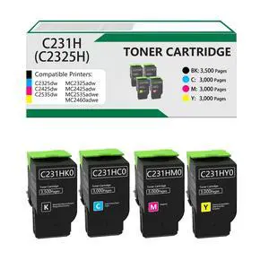 C2325 C2425 Toner Cartridge Replacement for Lexmark C231HC0 C231HM0 C231HY0 C231HK0 Toner for Lexmark C2325 C2325dw C2425 C2425dw C2535 C2535dw MC2325adw MC2425adw MC2535adwe MC2640 MC2640adwe C2325 C2425 Toner Cartridge Replacement for Lexmark C231HC0 C231HM0 C231HY0 C231HK0 Toner for Lexmark C2325 C2325dw C2425 C2425dw C2535 C2535dw MC2325adw MC2425adw MC2535adwe MC2640 MC2640adwe