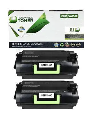 RT 521H High Yield Remanufactured Toner Replacement for Lexmark 52D1H00 521 | MS810 MS810n MS810dn MS810de MS811 MS811n MS811dn MS811dtn MS812 MS812dn MS812de MS710 MS710n MS711 MS711dn (Pack of 2) RT 521H High Yield Remanufactured Toner Replacement for Lexmark 52D1H00 521 | MS810 MS810n MS810dn MS810de MS811 MS811n MS811dn MS811dtn MS812 MS812dn MS812de MS710 MS710n MS711 MS711dn (Pack of 2)