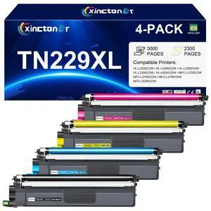 TN229XL 229XL Toner Cartridges 4 Pack HL-L3220CDW HL-L3280CDW | Compatible for Brother TN229XL TN229 Toner Use for HL-L3220CDW HL-L3280CDW MFC-L3720CDW HL-L3300CDW HL-L3295CDW Printer TN229XL 229XL Toner Cartridges 4 Pack HL-L3220CDW HL-L3280CDW | Compatible for Brother TN229XL TN229 Toner Use for HL-L3220CDW HL-L3280CDW MFC-L3720CDW HL-L3300CDW HL-L3295CDW Printer