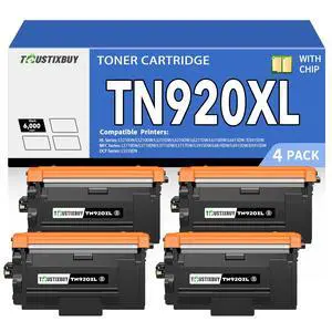 TN920XL High Yield Toner Cartridge Replacement for Brother TN920 TN920XL 920XL HL-L6210DW MFC-L5915DW MFC-L5710DW HL-L5210DW HL-L6310DW MFC-L6810DW HL-L6210DWT Printer | 4-Pack Black TN920XL High Yield Toner Cartridge Replacement for Brother TN920 TN920XL 920XL HL-L6210DW MFC-L5915DW MFC-L5710DW HL-L5210DW HL-L6310DW MFC-L6810DW HL-L6210DWT Printer | 4-Pack Black