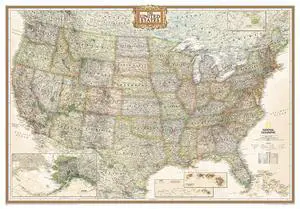 United States Executive Wall Map - Antique Style - Extra Large - 69.25 x 48 inches - Art Quality Print United States Executive Wall Map - Antique Style - Extra Large - 69.25 x 48 inches - Art Quality Print