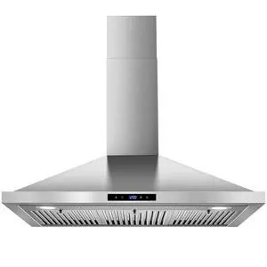 Range Hood 36 inch Wall Mount Kitchen Hood 700 CFM with Ducted/Ductless Convertible Duct, Touch Control, Permanent Filters, Stainless Steel, 3 Speed Exhaust Fan Range Hood 36 inch Wall Mount Kitchen Hood 700 CFM with Ducted/Ductless Convertible Duct, Touch Control, Permanent Filters, Stainless Steel, 3 Speed Exhaust Fan
