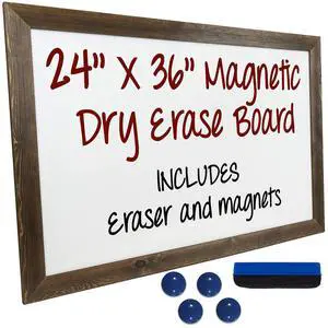 Rustic Wooden Magnetic Dry Erase Whiteboard, 24"x36" Rustic Wooden Magnetic Dry Erase Whiteboard, 24"x36"
