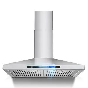 Wall Mount Range Hood 30 inch with Touch and Gesture Sensing Control,Chimney-Style Stainless Steel Range Hood,Vent Hood 30 inch Ducted/Ductless Convertible Kitchen Hood,Baffle Filters Wall Mount Range Hood 30 inch with Touch and Gesture Sensing Control,Chimney-Style Stainless Steel Range Hood,Vent Hood 30 inch Ducted/Ductless Convertible Kitchen Hood,Baffle Filters
