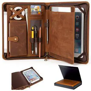 Leather Case for ipad Pro 11" Genuine Leather Smart Folio with Pencil Holder Zipper Pocket Multifunctional iPad case Compatible with iPad 11 /iPad 10.5/10.2 inch ipad/iPad 9.7 Leather Case for ipad Pro 11" Genuine Leather Smart Folio with Pencil Holder Zipper Pocket Multifunctional iPad case Compatible with iPad 11 /iPad 10.5/10.2 inch ipad/iPad 9.7