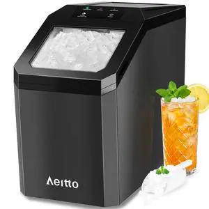 Nugget Ice Maker Countertop, 55lbs/Day, Rapid Ice Release in 5 Mins, Large Capacity Chewable Ice Maker, Self-Cleaning with Stainless Steel Housing Ice Machine for Home Office and Party, Black Nugget Ice Maker Countertop, 55lbs/Day, Rapid Ice Release in 5 Mins, Large Capacity Chewable Ice Maker, Self-Cleaning with Stainless Steel Housing Ice Machine for Home Office and Party, Black