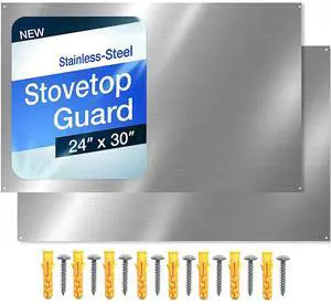 (2 Pack)24" x 30" Reversible Metal Backsplash Matching screws | Compatible with Broan-NuTone SP3004 - Ultra Flat and Flushed Metal Panel Splatter Guard for Stovetop Easy Installation (2 Pack)24" x 30" Reversible Metal Backsplash Matching screws | Compatible with Broan-NuTone SP3004 - Ultra Flat and Flushed Metal Panel Splatter Guard for Stovetop Easy Installation