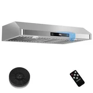 Under Cabinet Range Hood 30 inch,Stainless Steel Ducted/Ductless Range Hood with Touch/Gesture/Remote Control,700CFM & 3-Speed Kitchen Stove Vent Hood,Baffle Filters,3 Air Vents Under Cabinet Range Hood 30 inch,Stainless Steel Ducted/Ductless Range Hood with Touch/Gesture/Remote Control,700CFM & 3-Speed Kitchen Stove Vent Hood,Baffle Filters,3 Air Vents