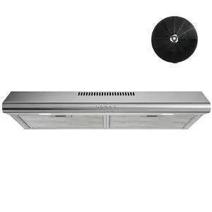 30 Inch Under Cabinet Range Hood, 300 CFM Ducted/Ductless Kitchen Vent Hood Over Stove, 3-Speed Exhaust Fan with LED Light, Reusable Filter & Charcoal Filter, Stainless Steel 30 Inch Under Cabinet Range Hood, 300 CFM Ducted/Ductless Kitchen Vent Hood Over Stove, 3-Speed Exhaust Fan with LED Light, Reusable Filter & Charcoal Filter, Stainless Steel