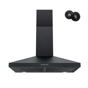 Black Range Hood 30 Inch, Wall Mount Kitchen Hood Ducted/Ductless Convertible, 450 CFM, 3-Speed Exhaust Fan, Stainless Steel Stove Vent for Kitchen with LED Lights, Charcoal Filters Black Range Hood 30 Inch, Wall Mount Kitchen Hood Ducted/Ductless Convertible, 450 CFM, 3-Speed Exhaust Fan, Stainless Steel Stove Vent for Kitchen with LED Lights, Charcoal Filters