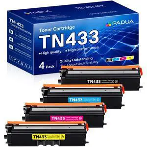 TN-433 TN433 High Yield Toner Cartridge Set 4 Pack Compatible TN433BK TN433C TN433M TN433Y Toner Replacement for Brother TN433 MFC-L8900Cdw HL-L8260CDW HL-L8360CDW MFC-L8610CDW HL-L8360CDWT Printer TN-433 TN433 High Yield Toner Cartridge Set 4 Pack Compatible TN433BK TN433C TN433M TN433Y Toner Replacement for Brother TN433 MFC-L8900Cdw HL-L8260CDW HL-L8360CDW MFC-L8610CDW HL-L8360CDWT Printer