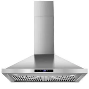 Wall Mount Range Hood 30 inch Kitchen Hood 700 CFM with Ducted/Ductless Convertible Duct, Touch Control, Permanent Filters, Stainless Steel, 3 Speed Exhaust Fan, LED Light Wall Mount Range Hood 30 inch Kitchen Hood 700 CFM with Ducted/Ductless Convertible Duct, Touch Control, Permanent Filters, Stainless Steel, 3 Speed Exhaust Fan, LED Light