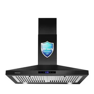 Black Range Hood 30 Inch,Stainless Steel Wall Mounted Kitchen Hood with Touch Controls, Ducted/Ductless Convertible,Chimney-Style Stove Hood Vent for Kitchen,Baffle Filters,Black Painted Finish Black Range Hood 30 Inch,Stainless Steel Wall Mounted Kitchen Hood with Touch Controls, Ducted/Ductless Convertible,Chimney-Style Stove Hood Vent for Kitchen,Baffle Filters,Black Painted Finish