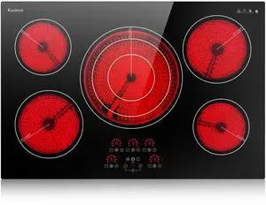 Electric Cooktop 30 Inch, Upgrade 5 Burners Electric Stove Top | Triple Ring Expandable Burner, Built-in Ceramic Cooktop, Pause, Timer, Safety Lock, Sensor Touch, 9000W, 220-240V Hardwire Electric Cooktop 30 Inch, Upgrade 5 Burners Electric Stove Top | Triple Ring Expandable Burner, Built-in Ceramic Cooktop, Pause, Timer, Safety Lock, Sensor Touch, 9000W, 220-240V Hardwire