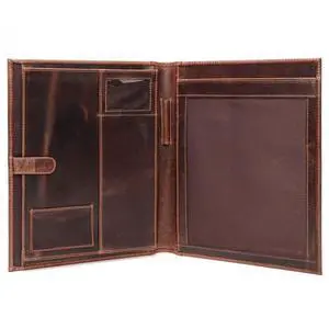 Leather Portfolio Binder, Professional Organizer Padfolio Resume Folder, Business Card & Document Holder, Portfolios for Men & Women, Office & Business Supplies | (Medium - Brown) Leather Portfolio Binder, Professional Organizer Padfolio Resume Folder, Business Card & Document Holder, Portfolios for Men & Women, Office & Business Supplies | (Medium - Brown)