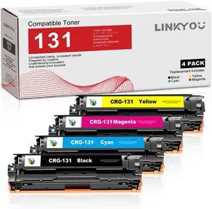 131 Toner Cartridge Set: 4 Pack 131 High Yield Replacement for Canon 131 Toner Cartridge CRG131 for ImageCLASS MF8280Cw MF624Cw MF628Cw LBP7110Cw MF8230Cn Printer - Black/Cyan/Magenta/Yellow 131 Toner Cartridge Set: 4 Pack 131 High Yield Replacement for Canon 131 Toner Cartridge CRG131 for ImageCLASS MF8280Cw MF624Cw MF628Cw LBP7110Cw MF8230Cn Printer - Black/Cyan/Magenta/Yellow