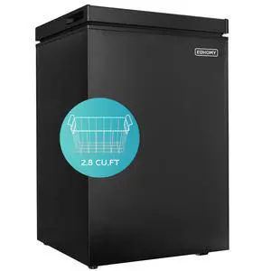 2.8 Cu.Ft Chest Freezer with Removable Basket, Small Deep Freezer Adjustable 7 Thermostat, Quiet Mini Freezer with Top Door, Energy Saving for Apartment/Garage/Basement/Dorm/Home,Black 2.8 Cu.Ft Chest Freezer with Removable Basket, Small Deep Freezer Adjustable 7 Thermostat, Quiet Mini Freezer with Top Door, Energy Saving for Apartment/Garage/Basement/Dorm/Home,Black