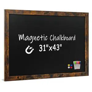 Magnetic Chalkboard for Wall,31" x 43" Extra Large Rustic Framed Chalk Board for Home Kitchen Office School Magnetic Chalkboard for Wall,31" x 43" Extra Large Rustic Framed Chalk Board for Home Kitchen Office School