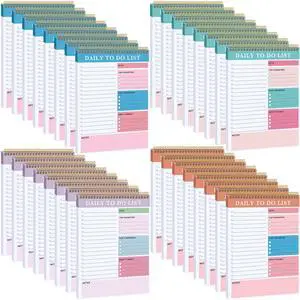 32 Pcs Daily to Do List Notepad Daily Planner with 52 Sheets Tear Off, Spiral to Do List Notebook Notepad Undated Bulk for Adults Kids Classroom Office Plan Work Schedule Checklist, 6.38 x 9.84 Inch 32 Pcs Daily to Do List Notepad Daily Planner with 52 Sheets Tear Off, Spiral to Do List Notebook Notepad Undated Bulk for Adults Kids Classroom Office Plan Work Schedule Checklist, 6.38 x 9.84 Inch