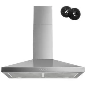 Range Hood 30 Inch, Stainless Steel Wall Mount Kitchen Hood 450 CFM with 3 Speed Exhaust Fan, Ducted/Ductless Convertible, Stove Vent Hood with Aluminium Mesh and Charcoal Filters Range Hood 30 Inch, Stainless Steel Wall Mount Kitchen Hood 450 CFM with 3 Speed Exhaust Fan, Ducted/Ductless Convertible, Stove Vent Hood with Aluminium Mesh and Charcoal Filters