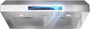30 Inch Under Ducted Cabinet Range Hood with 1200 CFM, 3 Speed Gesture Sensing Kitchen Exhaust Hood & Touch Control Panel, Stainless Steel Stove Vent Hood with 2 LED Lights 30 Inch Under Ducted Cabinet Range Hood with 1200 CFM, 3 Speed Gesture Sensing Kitchen Exhaust Hood & Touch Control Panel, Stainless Steel Stove Vent Hood with 2 LED Lights